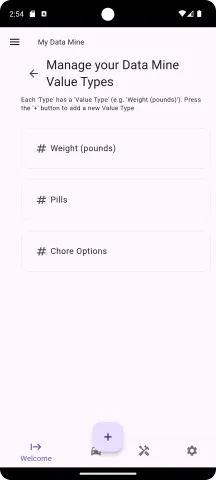 Chore options value type added