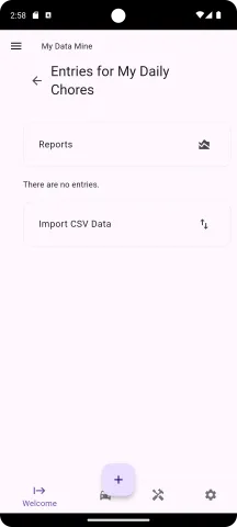 My Daily Chores entry screen