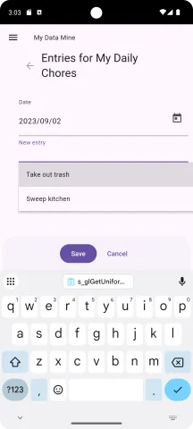 Adding a second daily chore entry