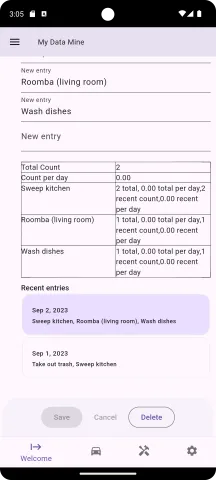 Edit the second entry after saving