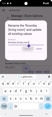 Rename roomba living room