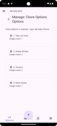 Updated option listing