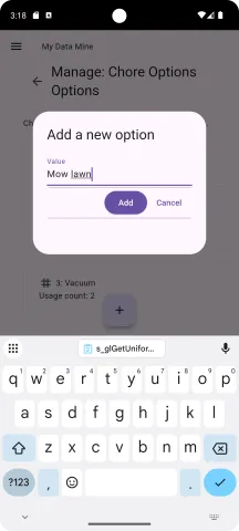 Add a new option